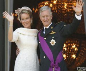 yapboz Philippe ve Mathilde yeni Kings Belçika (2013)